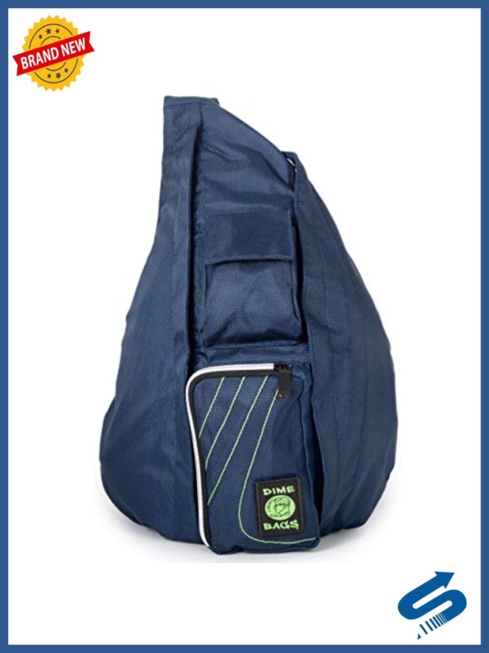 Water-Resistant Polyester Sling Backpack Crossbody Bag with 7 Compartments